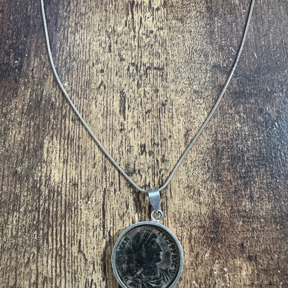 Constantine the Great Ancient Coin from Jewish-Roman War Pendant Necklace - Picture 7 of 12